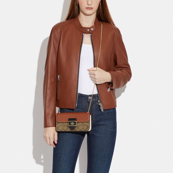 NWT Coach Outlet Morgan Crossbody In Colorblock Signautre Canvas - Picture 5 of 6